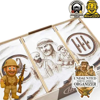 Příslušenství k deskovým hrám Insert pro deskovou hru Odhodlaní: Severní Afrika Barva: Béžová