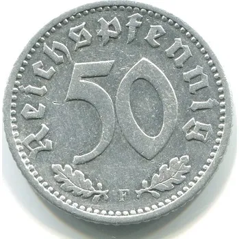 NĚMECKO. 50 Pfennig 1935/F.