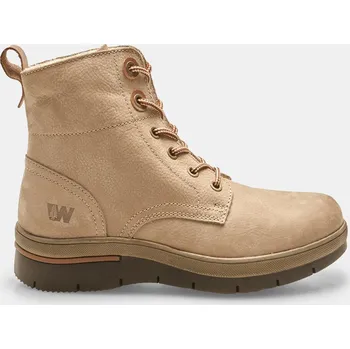 Dámská zimní obuv Weinbrenner kožené dámské kotníkové boty s textilním kožíškem béžové, vel. 36