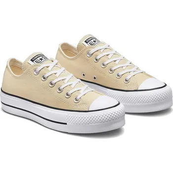 Dámské tenisky boty Converse Chuck Taylor All Star Lift Platform Seasonal OX - A03542/Oat Milk/White/Black 38