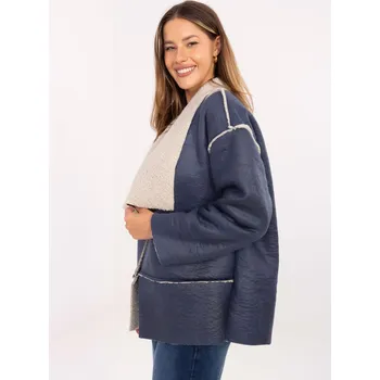 Dámská casual bunda Stylová tmavě modrá přechodná bunda IT-