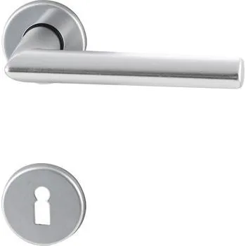 Dveřní kování Kliková sada TURIN - na rozetě OB, 38 - 42, hliník stříbrný elox