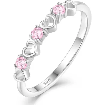 Souprava šperků Bealio BEALIO Stříbrný prsten SRDÍČKA něžná Velikost prstenu: 50 03-13239-2803