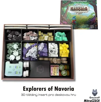 Příslušenství k deskovým hrám Insert pro deskovou hru Explorers of Navoria Barva: Černá