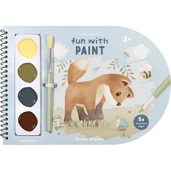 kreativní sada Little Dutch Omalovánky s vodovkami Forest Friends