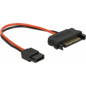 Kabel do PC Delock Napájecí kabel SATA 15 pin samec > napájecí Slim SATA 6 pin samice 10 cm