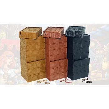 Příslušenství k deskovým hrám Kvedlalové z Kvedlinburku + Kořenářky + Alchymici Barva krabiček: černá