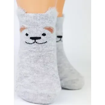 Dámské punčochy Kojenecké ponožky SB043/044 Tvářička - 12-18 mesiacov / světle šedá