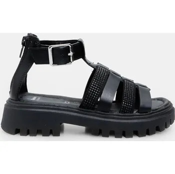 Dívčí obuv Baťa dívčí sandále s výraznou podešví černé, vel. 39