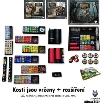 Příslušenství k deskovým hrám Insert pro deskovou hru Kosti jsou vrženy Barva: Jiná (uveďte do poznámky)