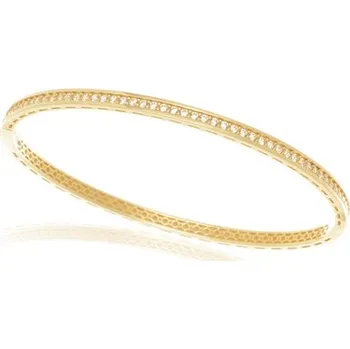 Náramek Luxusní dámský zlatý náramek se zirkony ZLNA1563F + Dárek zdarma