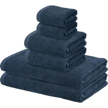 Ručník LIVARNO® Sada froté ručníků, 6dílná (tmavě modrá)