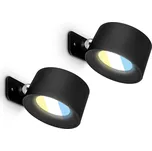 Briloner Bezdrátové nástěnné svítidlo, 2 kusy (černá)