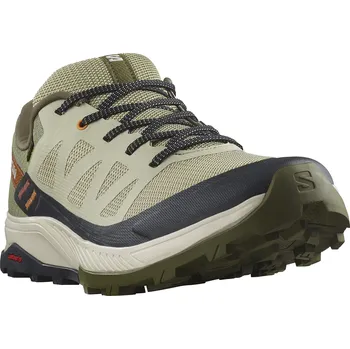 Pánská treková obuv boty Salomon Outrise GTX - Moss Gray/Olive Night/Sugar Almond 46