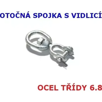 Otočné oko s vidlicí G-403, M10 / 640 kg, žárový zinek