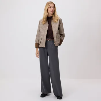 Reserved - Volné kalhoty s páskem - tmavě šedá - 855GS-90M - 855GS-90M-M