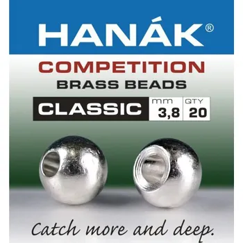 Mosazná hlavička Hanák Competition CLASSIC stříbrná 2,4 mm, 20 ks