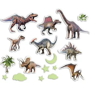 Rappa Dekorace na stěnu dinosauři svítící ve tmě
