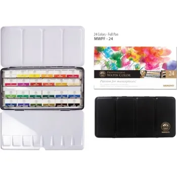 Vodová barva Akvarelové barvy Mungyo 24ks Mungyo kostička akvarel