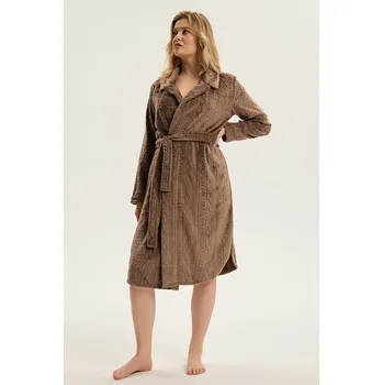 Dámský župan Hebký dámský župan Cordi hnědý S