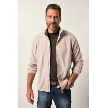 Dámský kabát JP1880, Plus size Flísová bunda JP1880, stojáček, kapsy na zip, do 8XL pro plnoštíhlé nadměrná velikost, 840086310-1457, hnědý, L, Plus size oblečení, Oblečení pro vysoké muže, Nadměrné velikosti, Oblečení pro plnoštíhlé.