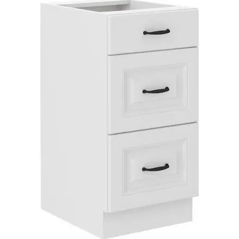 Kuchyňská skříňka Spodní skříňka se šuplíky PREMIUM BOX 40 D 3S BB STILO bílá/bílé MDF