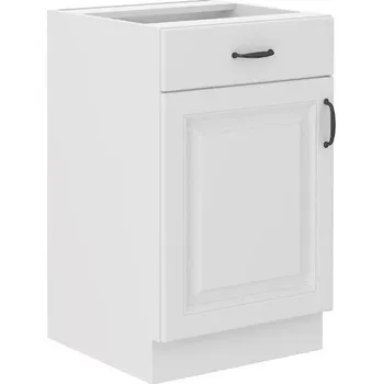 Kuchyňská skříňka Spodní skříňka STILO 50 D 1F 1S BB bílá/bílé MDF, šuplík PREMIUM BOX