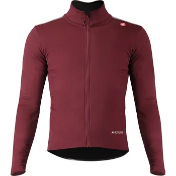 Cyklistická bunda CASTELLI - zimní bunda Espresso Air vínová L