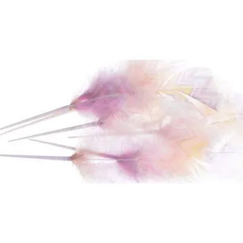 Lapač snů Pro Háčkování Peří barvené zig zag vzor 20 cm 6 ks