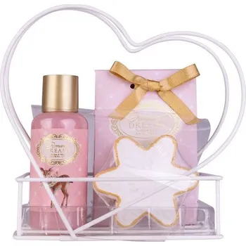 Sprchový gel SET koupelový ROMANTIC DREAMS v drátěném koši ACCENTRA