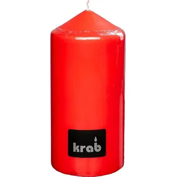 Svíčka Krab - válcová svíčka 70 × 150 mm, červená