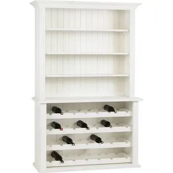 Komoda Dřevěný kredenc na víno Sweet Home VIN17 Barevné provedení: Bílá - tmavý dub lak