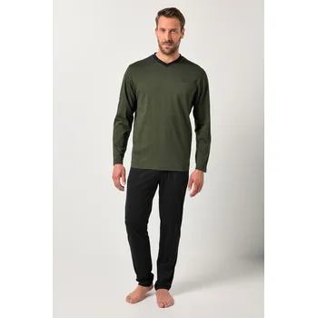 Pánské pyžamo JP1880, Plus size Pyžamo JP1880, kolekce domácí módy, dvojdílné, pruhy, do 8XL pro plnoštíhlé nadměrná velikost, 842412442-1452, zelený, 3XL, Plus size oblečení, Oblečení pro vysoké muže, Nadměrné velikosti, Oblečení pro plnoštíhlé.