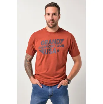 Pánské tričko JP1880, Plus size Tričko JP1880, krátké rukávy, potisk na hrudi, do 8XL pro plnoštíhlé nadměrná velikost, 842416330-1455, červený, 6XL, Plus size oblečení, Oblečení pro vysoké muže, Nadměrné velikosti, Oblečení pro plnoštíhlé.