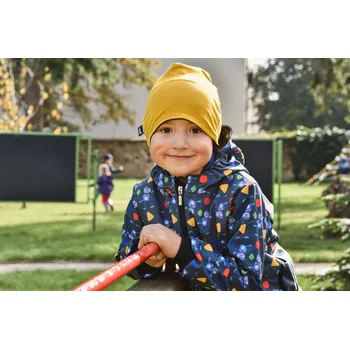 Chlapecká bunda Dětská softshellová bunda s fleecem JOŽÁNEK roboti