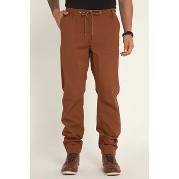 Pánské kalhoty JP1880, Plus size Natahovací kalhoty FLEXNAMIC®, kepr, Modern střih, velké kapsy, do 8XL pro plnoštíhlé nadměrná velikost, 820730679-1456, hnědý, 7XL, Plus size oblečení, Oblečení pro vysoké muže, Nadměrné velikosti, Oblečení pro plnoštíhlé.