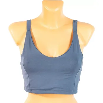 Jednobarevný crop top Mia Shark Grey - Ladder-back UNI (S/M)