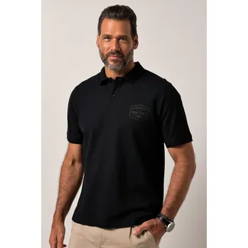 Pánské tričko JP1880, Plus size Polokošile JP1880, krátké rukávy, potisk, do 8XL pro plnoštíhlé nadměrná velikost, 840387100-1460, černý, XXL, Plus size oblečení, Oblečení pro vysoké muže, Nadměrné velikosti, Oblečení pro plnoštíhlé.