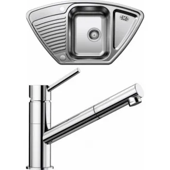 Nerezový dřez Blanco Set 06-C 25 Tipo 9 E Přírodní lesk + Kano-S Chrom