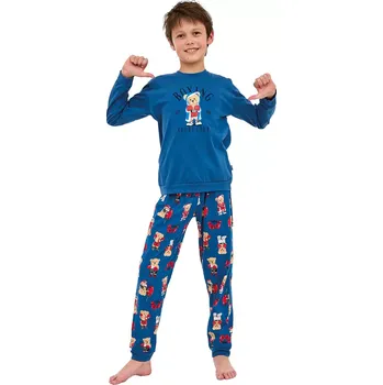 Chlapecké pyžamo Young Boxer navy velikost 134/140