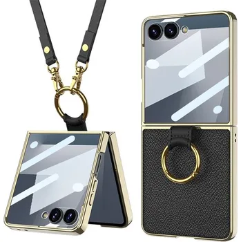 Pouzdro na mobilní telefon GKK 121464 GKK LANYARD Kryt s řemínkem Samsung Galaxy Z Flip7 5G černý