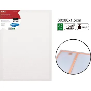 Malířské plátno Plátno šeps na rámu 280g 60x80cm Artix