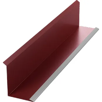 Střecha Lemování ke zdi po spádu - spodní /MATNÉ SP25/ 0,40 mm Barva: RAL 8017/ čokoládově hnědá