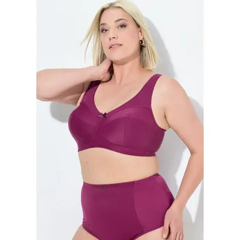 Podprsenka Ulla Popken, Plus size Odlehčující podprsenka Kelly, bez kostic, struktura, košíčky C-H pro plnoštíhlé nadměrná velikost, 801187824-1135, červený, 100G, Nadměrné velikosti, Plus size oblečení, Oblečení pro boubelky, Oblečení pro baculky, Oblečení pro plno