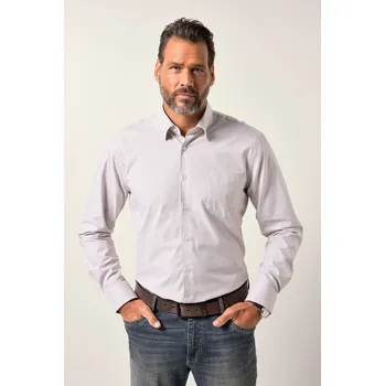 Pánská košile JP1880, Plus size Business košile JP1880, dlouhé rukávy, Kent límeček, Modern střih, do 8XL pro plnoštíhlé nadměrná velikost, 840567300-1452, béžový, 3XL, Plus size oblečení, Oblečení pro vysoké muže, Nadměrné velikosti, Oblečení pro plnoštíhlé.