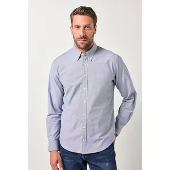 Pánská košile JP1880, Plus size Oxford košile FLEXNAMIC®, dlouhé rukávy, límeček s knoflíky, Modern střih, do 8XL pro plnoštíhlé nadměrná velikost, 841336130-1460, modrý, XXL, Plus size oblečení, Oblečení pro vysoké muže, Nadměrné velikosti, Oblečení pro plnoštíhlé.