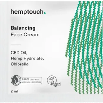 Pleťový krém HEMPTOUCH VZOREK Vyrovnávající pleťový krém pro mastnou pleť, HEMPTOUCH, 8 ml