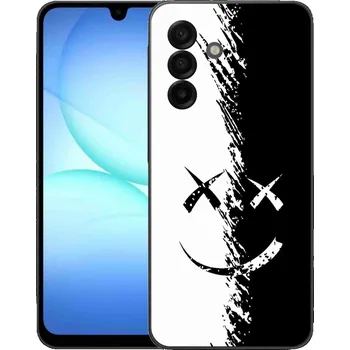 Pouzdro na mobilní telefon Gelový kryt mmCase na Samsung Galaxy A17 4G/5G - černobílý smajlík