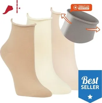 Dámské ponožky Dámské zdravotní kotníkové ponožky bez gumiček RS