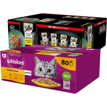 Krmivo pro kočku WHISKAS/Sheba Adult sáček 160x85g drůbeží příchutě